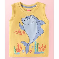 Babyhug Single Jersey Knit Half Sleeves T-Shirts & Shorts With Sando Vests & Shark Print Pack of 6 - Multi Colour