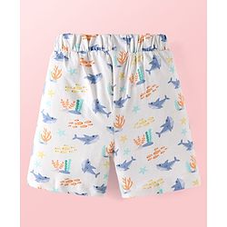 Babyhug Single Jersey Knit Half Sleeves T-Shirts & Shorts With Sando Vests & Shark Print Pack of 6 - Multi Colour