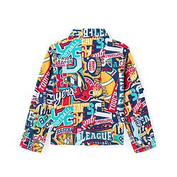 Babyhug Cotton Knit Full Sleeves Varsity Printed Shirt - Navy
