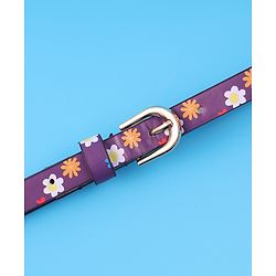 Babyhug Free Size Belt With Floral Print - Purple