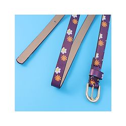 Babyhug Free Size Belt With Floral Print - Purple