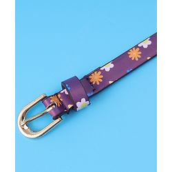 Babyhug Free Size Belt With Floral Print - Purple
