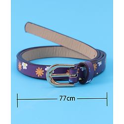 Babyhug Free Size Belt With Floral Print - Purple
