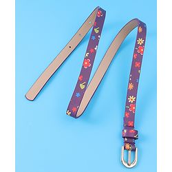 Babyhug Free Size Belt With Floral Print - Purple