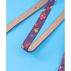 Babyhug Free Size Belt With Floral Print - Purple