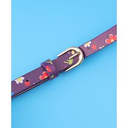 Babyhug Free Size Belt With Floral Print - Purple
