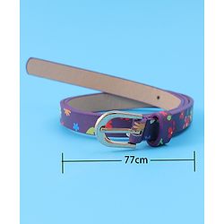 Babyhug Free Size Belt With Floral Print - Purple