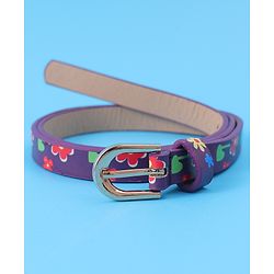 Babyhug Free Size Belt With Floral Print - Purple