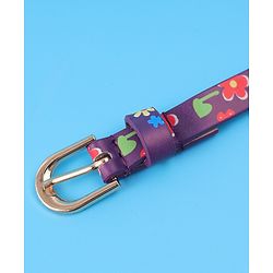 Babyhug Free Size Belt With Floral Print - Purple