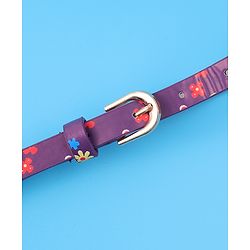 Babyhug Free Size Belt With Floral Print - Purple