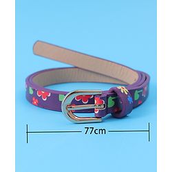 Babyhug Free Size Belt With Floral Print - Purple