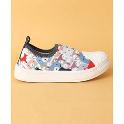 Cute Walk by Babyhug Slip On Casual Shoes with Owl Print - Grey & White