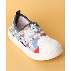 Cute Walk by Babyhug Slip On Casual Shoes with Owl Print - Grey & White