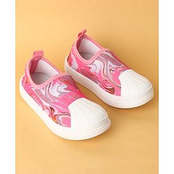 Cute Walk by Babyhug Slip On Casual Shoes with Abstract Print - Pink