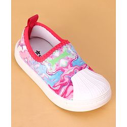Cute Walk by Babyhug Slip On Casual Shoes with Abstract Print - Pink