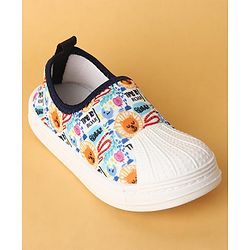 Cute Walk by Babyhug Slip On Casual Shoes with Lion Print - Blue