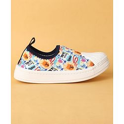 Cute Walk by Babyhug Slip On Casual Shoes with Lion Print - Blue