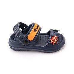 Cute Walk by Babyhug Clogs with Backstrap Gaming Applique - Navy Blue