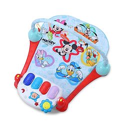 Babyhug Premium Disney Mickey & Friends Musical Baby Play Gym|Piano, Lights, Rattles & Tummy Time Mat | Fitness Rack with Hanging Rattles Interactive Learning Keyboard Piano| BIS Certified