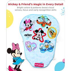 Babyhug Premium Disney Mickey & Friends Musical Baby Play Gym|Piano, Lights, Rattles & Tummy Time Mat | Fitness Rack with Hanging Rattles Interactive Learning Keyboard Piano| BIS Certified