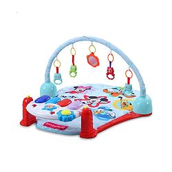 Babyhug Premium Disney Mickey & Friends Musical Baby Play Gym|Piano, Lights, Rattles & Tummy Time Mat | Fitness Rack with Hanging Rattles Interactive Learning Keyboard Piano| BIS Certified