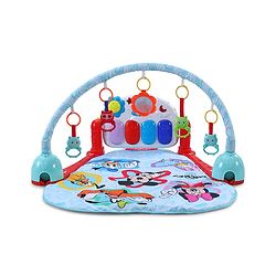 Babyhug Premium Disney Mickey & Friends Musical Baby Play Gym|Piano, Lights, Rattles & Tummy Time Mat | Fitness Rack with Hanging Rattles Interactive Learning Keyboard Piano| BIS Certified