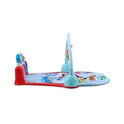 Babyhug Premium Disney Mickey & Friends Musical Baby Play Gym|Piano, Lights, Rattles & Tummy Time Mat | Fitness Rack with Hanging Rattles Interactive Learning Keyboard Piano| BIS Certified