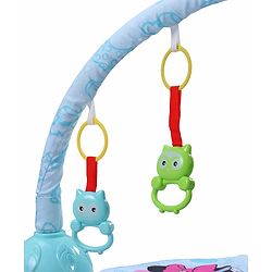 Babyhug Premium Disney Mickey & Friends Musical Baby Play Gym|Piano, Lights, Rattles & Tummy Time Mat | Fitness Rack with Hanging Rattles Interactive Learning Keyboard Piano| BIS Certified