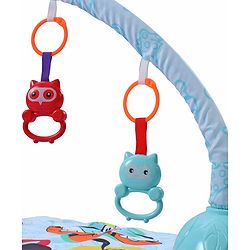 Babyhug Premium Disney Mickey & Friends Musical Baby Play Gym|Piano, Lights, Rattles & Tummy Time Mat | Fitness Rack with Hanging Rattles Interactive Learning Keyboard Piano| BIS Certified