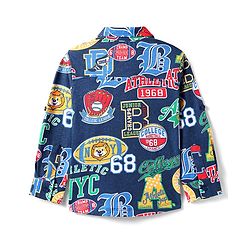 Babyhug Cotton Knit Full Sleeves  Shirt with Sports Text Print- Navy Blue