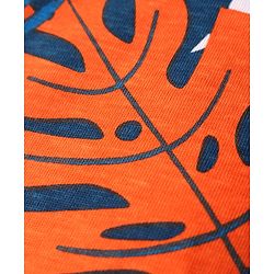 Babyhug Cotton Knit Half Sleeves Tropical Theme Printed Shirt - Navy Blue