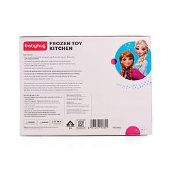 Babyhug Disney Frozen Toy Kitchen Sink Set| Battery Operated Pretend Play Electric Dishwasher with Tap Water Sound Kids Kitchen Accessories Utensils Realistic Light & Sound| BIS Certified - Multicolor