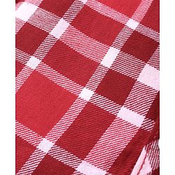 Babyhug Cotton Woven Full Sleeve Checkerd Shirt - Red