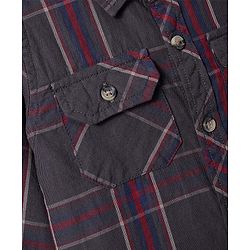 Babyhug Cotton Woven Full Sleeves Check Shirt - Grey
