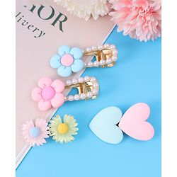 Babyhug Hair Pins And Clips Pack of 4 - Pink