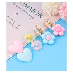 Babyhug Hair Pins And Clips Pack of 4 - Pink