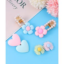Babyhug Hair Pins And Clips Pack of 4 - Pink