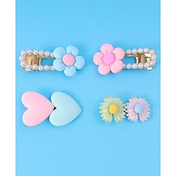 Babyhug Hair Pins And Clips Pack of 4 - Pink
