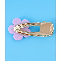 Babyhug Hair Pins & Clips  Free Size with Floral Applique Pack of 4 - Lilac