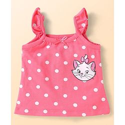 Babyhug Disney Interlock Knit Frill Sleeves Slips With Marie Graphics Pack Of 3 - White Pink