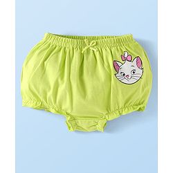Babyhug Disney Cotton Knit Bloomers with Aristocats Marie Graphics Pack of 3 - Pink White & Light Green