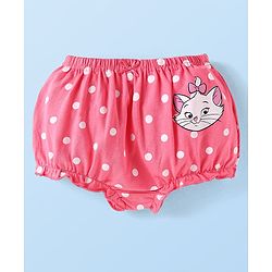 Babyhug Disney Cotton Knit Bloomers with Aristocats Marie Graphics Pack of 3 - Pink White & Light Green