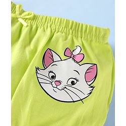 Babyhug Disney Cotton Knit Bloomers with Aristocats Marie Graphics Pack of 3 - Pink White & Light Green