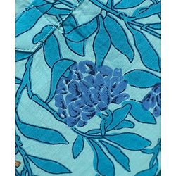 Babyhug Full Sleeves Dhoti Kurta With Floral Print & Jacket Set - Blue