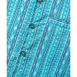 Babyhug Full Sleeves Dhoti Kurta With Floral Print & Jacket Set - Blue