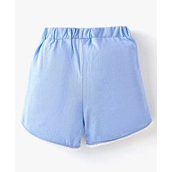 Babyhug Single Jersey Knit Sleeveless Embroidered Top & Shorts Set - Pink & Blue