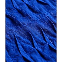 Babyhug Cotton Woven Full Sleeves Solid Colour Frock - Blue