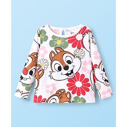 Babyhug Disney Single Jersey Knit Full Sleeves T-Shirts with Chip & Dale Graphics Pack of 3 - Yellow White & Purple