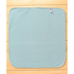 Babyhug Terry Knit Solid Hooded Towel Wrapper L 76 x B 76 cm - Light Blue
