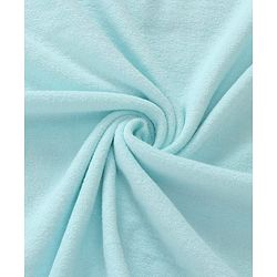 Babyhug Terry Knit Solid Hooded Towel Wrapper L 76 x B 76 cm - Light Blue